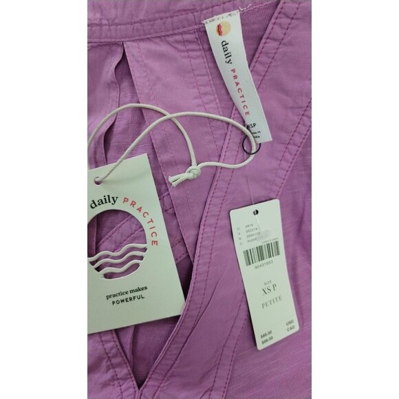 Daily Practice by Anthropologie Short-Sleeve Mini Dress Cotton Solid XS-P 271428 - Picture 11 of 11